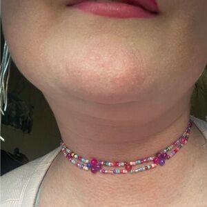 Multicolor Beaded Choker Necklace